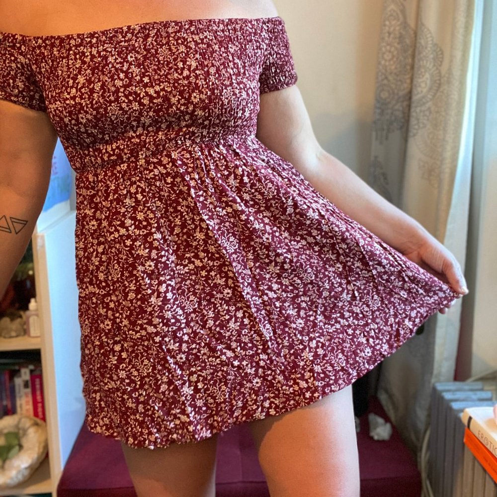 Baby Doll Dress Maroon